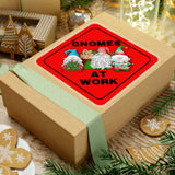 Christmas Stickers/ Gnomes At Work Holiday Lights Sign Laptop Decal, Planner, Journal Vinyl Stickers