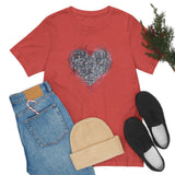 Valentine Shirts/ Gothic Grunge Gray Parchment Heart Skeleton Keys With Rose Pink Ivy Frame T shirts