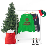 Christmas Sweatshirt/ Ugly Sweater Pattern Brushstroke Washi Tape Tree Pajama Winter Holiday Fleece Sweater