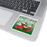 Christmas Stickers/ Holiday Coffee Whipped Cream Glam Laptop Decal, Planner, Journal Vinyl Stickers
