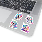 Baby Cute Unicorn Stickers/ Rainbow Neon Pastel Kawaii Chibi Baby Unicorn Collection B Laptop Decal, Planner, Journal Vinyl Stickers