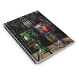 Medieval Journal/ Gothic Green Red Goblet Castle Library Mystical Notebook/ Diary Gift