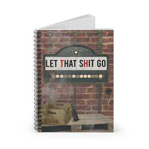 Cinema Sign Journal/ Funny Zen Let That Shit Go Cinema Marquee Sign Notebook/ Diary Gift