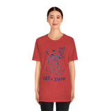 Christmas Shirts/ Blue Victorian Snowman Let It Snow Winter Holiday T shirts