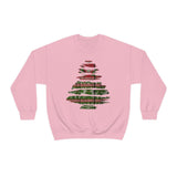 Christmas Sweatshirt/ Ugly Sweater Pattern Brushstroke Washi Tape Tree Pajama Winter Holiday Fleece Sweater