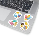 Popsicles And Sunshine Sticker/ Summer Sun Pastel Creamsicle, Popsicle Collection Laptop Decal, Planner, Journal Vinyl Stickers