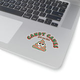 Christmas Stickers/ Candy Cane Funny Emoji Poop Laptop Decal, Planner, Journal Vinyl Stickers