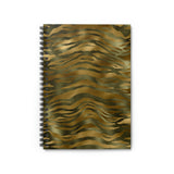 Jungle Journal/ Tiger Animal Print Pattern Gold Glam Jungle Green Notebook/ Diary Gift