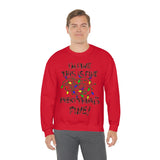 Christmas Sweatshirt/ Funny This Is Fine I’m Fine Messy Tangled Holiday Lights Pajama Winter Holiday Fleece Sweater