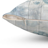 Nautical Throw Pillow/ Watercolor Seashells And Fish Striped Weathered Wood Beach Décor/ Coastal Beach Pillow Gift