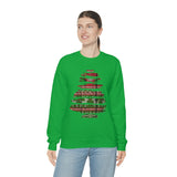Christmas Sweatshirt/ Ugly Sweater Pattern Brushstroke Washi Tape Tree Pajama Winter Holiday Fleece Sweater