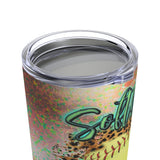 Softball Mom Cheetah Print Marquee Lights Stainless Steel 20oz Tumbler/ Travel Mug Gift