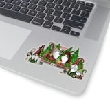 Christmas Stickers/ Holiday Rustic Gnomes Farmhouse Truck Laptop Decal, Planner, Journal Vinyl Stickers