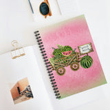 Watermelon Harvest Farmhouse Journal/ Watercolor Wood Cart Sign Summer Notebook/ Diary Gift