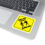 Halloween Stickers/ Caution Sign Organ Trail Laptop Decal, Planner, Journal Vinyl Stickers