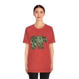 Christmas Bear Shirts/ Emerald Green Bear And Pinecones Winter Holiday T shirts