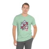 Valentine Shirts/ Gothic Tic Tac Toe Bones And Roses On Marbled Gray Paint Brushstrokes T shirts