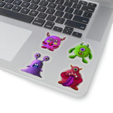 Halloween Stickers/ Silly Fuzzy Monster Collection Laptop Decal, Planner, Journal Vinyl Sticker Pack