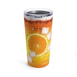Orange Papaya Stainless Steel 20oz Tumbler/ Iced Summer Orange Fruit Drink Travel Mug Gift