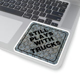 Trucks Stickers/ Caution Sign Steel Plate Laptop Decal, Planner, Journal Vinyl Stickers