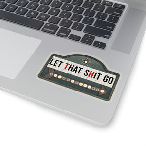 Funny Zen Stickers/ Marquee Lights Cinema Sign Let That Shit Go Sarcastic Laptop Decal, Planner, Journal Vinyl Stickers