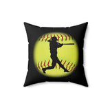 Softball Pillow/ Inspirational Softball Batter Bedroom Decor Gift Idea