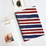 Patriotic Journal/ Red, White And Blue Stars Stripes 4th Of July Notebook/ Diary Gift