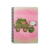 Watermelon Harvest Farmhouse Journal/ Watercolor Wood Cart Sign Summer Notebook/ Diary Gift