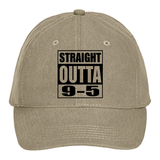 Retired Hat Gift, Funny Retirement Gift Baseball Cap, Straight Outta 9-5, Retirement Party Gift, Straight Outta The Office/Work Hours