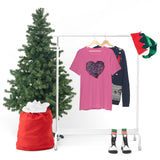 Valentine Shirts/ Distressed Purple Gothic Ephemera Journal Heart With Barbed Wire Frame T shirts