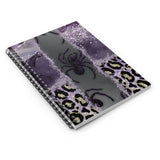 Halloween Journal/ Spider Glam Purple Leopard Print Notebook/ Diary Gift