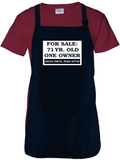 Birthday Apron Gift/ Personalized For Sale Birthday Age Adult BBQ/ Cooking Adjustable Funny Apron