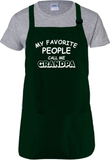 Grandfather Apron/ Grandpa Quote BBQ/ Cooking Adjustable Father’s Day Apron/ My Favorite People Call Me Grandpa