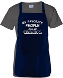 Grandfather Apron/ Grandpa Quote BBQ/ Cooking Adjustable Father’s Day Apron/ My Favorite People Call Me Grandpa
