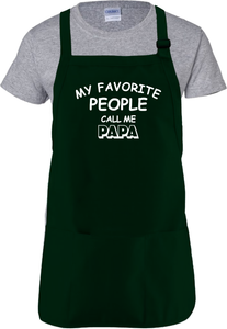 Grandfather Apron/ Grandpa, Papa Quote BBQ/ Cooking Adjustable Father’s Day Apron/ My Favorite People Call Me Papa