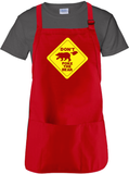 Don't Poke The Bear Cooking Apron Gift/ Funny Caution Sign With Finger Poking A Bear Adjustable Apron