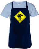 Don't Poke The Bear Cooking Apron Gift/ Funny Caution Sign With Finger Poking A Bear Adjustable Apron