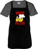 Pizza Apron Gift/ Angry Chef Adult BBQ/ Funny Emoji Cooking Adjustable Apron