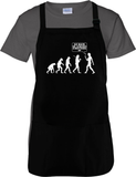 Funny Evolution Apron Gift/ Evolution Of Man Adult BBQ/ Funny Go Back We Screwed Everything Up Adjustable Apron