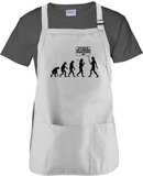 Funny Evolution Apron Gift/ Evolution Of Man Adult BBQ/ Funny Go Back We Screwed Everything Up Adjustable Apron
