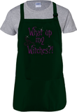 Halloween Witches Apron/ What Up My Witches Halloween Purple Glitter Funny Party BBQ/ Cooking Adjustable Apron