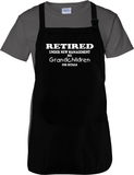 Retirement Apron Gift/ Retired, Under New Management See Grandchildren For Details Adult BBQ/ Cooking Adjustable Funny Apron