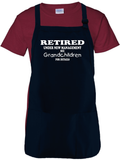 Retirement Apron Gift/ Retired, Under New Management See Grandchildren For Details Adult BBQ/ Cooking Adjustable Funny Apron