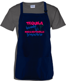 Tequila Margaritaville Cooking Apron Gift/ Tequila Because It’s Margaritaville Somewhere Adjustable Kitchen Apron