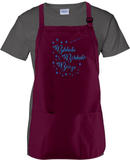 Disney Bibbidi Bobbidi Booze Apron/ Funny Aqua Blue Glitter Disney Drinking Cinderella Fairy Godmother BBQ/ Cooking Adjustable Apron