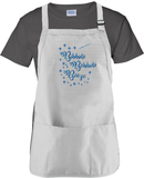 Disney Bibbidi Bobbidi Booze Apron/ Funny Aqua Blue Glitter Disney Drinking Cinderella Fairy Godmother BBQ/ Cooking Adjustable Apron