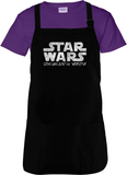 Disney Star Wars Galaxy’s Edge Apron/ Black Spire Outpost Metallic Silver Aurebesh BBQ/ Cooking Adjustable Apron