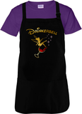 Drinkerbell Apron/ Disney Drinking Epcot Food And Wine Festival Funny Tinkerbell Gold, Glitter Red Wine Glass BBQ/ Cooking Adjustable Apron
