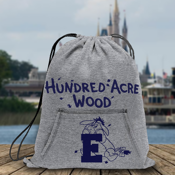Disney Winnie The Pooh Backpack/ Hundred Acre Wood Eeyore Fleece Tote Park Bag