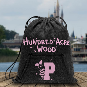 Disney Winnie The Pooh Backpack/ Hundred Acre Wood Piglet Fleece Tote Park Bag
